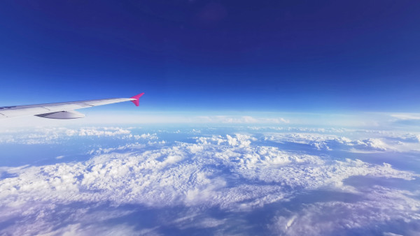 中日航线上空